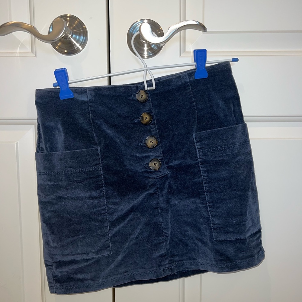 BDG (urban outfitters) suede button up mini skirt